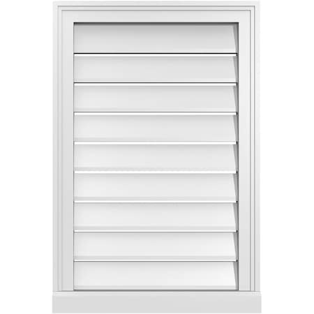 Ekena Millwork Vertical Surface Mount PVC Gable Vent: Functional, w/ 2"W x 2"P Brickmould Sill Frame, 20"W x 30"H GVPVE20X3003SF